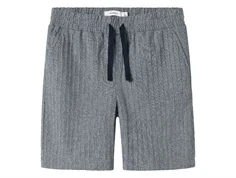 Mørkeblå shorts med sildebensmønster og bindebånd fra Name It 13242673 navy blazer